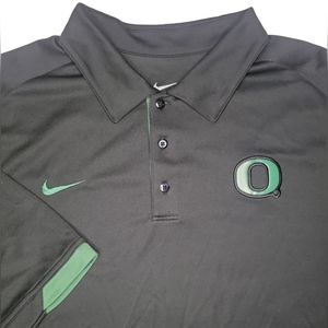 Oregon Ducks Nike DriFit Mens Polo Shirt Black Size XL